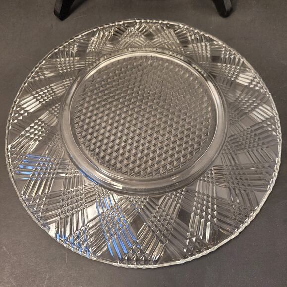 Hazel Atlas Vintage Glass Starlight  8.5" Luncheon Plate Clear - Picture 5 of 10